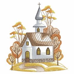 Fall Cabin Scene(Sm) machine embroidery designs