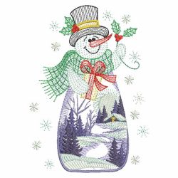 Snowman Scene 02(Md) machine embroidery designs