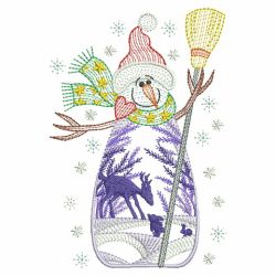 Snowman Scene 08(Md) machine embroidery designs