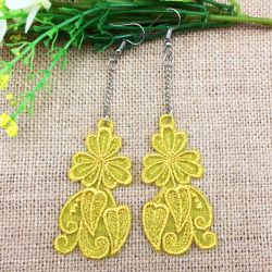 Organza Earrings 05 machine embroidery designs