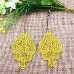 Organza Earrings 09 machine embroidery designs