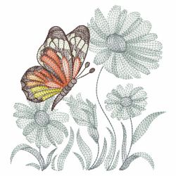 Sketched Flowers 4 01(Sm) machine embroidery designs