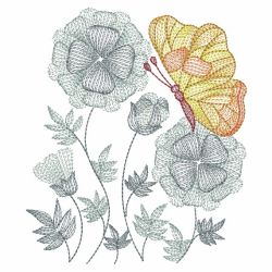 Sketched Flowers 4 02(Md) machine embroidery designs