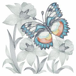 Sketched Flowers 4 06(Md) machine embroidery designs