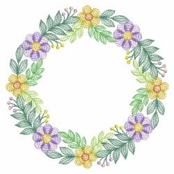 Wildflower Wreaths 04(Lg) machine embroidery designs