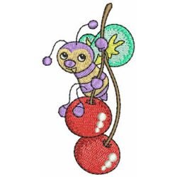 Bugs with Fruits 08 machine embroidery designs