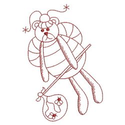 Redwork Country Bears 03(Sm) machine embroidery designs