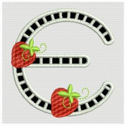 Cutwork Strawberry Monograms 05 machine embroidery designs