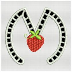 Cutwork Strawberry Monograms 13 machine embroidery designs