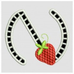 Cutwork Strawberry Monograms 14 machine embroidery designs