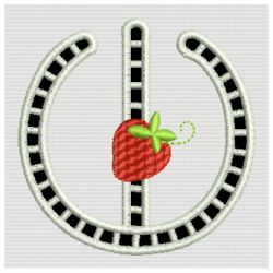 Cutwork Strawberry Monograms 23 machine embroidery designs