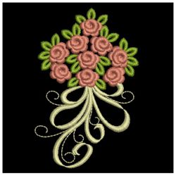 Heirloom Rose Bouquets 03 machine embroidery designs