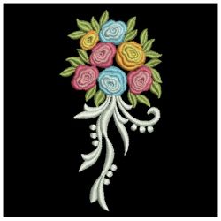 Heirloom Rose Bouquets 07 machine embroidery designs