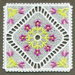 FSL Floral Coasters 07 machine embroidery designs