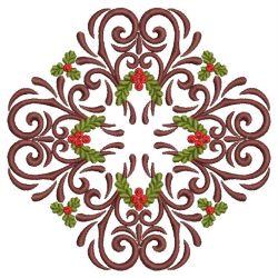 Christmas Holly Quilt 05(Sm) machine embroidery designs