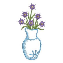 Vintage Floral Vases machine embroidery designs