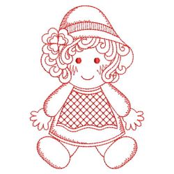 Redwork Holiday Ragdolls 04(Md) machine embroidery designs