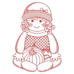 Redwork Holiday Ragdolls 09(Sm) machine embroidery designs