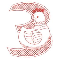 Redwork 12 Days Of Christmas 03(Sm) machine embroidery designs