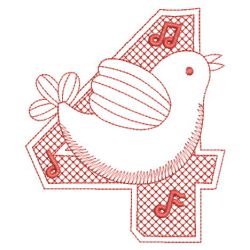 Redwork 12 Days Of Christmas 04(Lg) machine embroidery designs