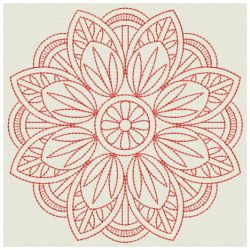 Redwork Flower Quilts 03(Md) machine embroidery designs