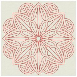 Redwork Flower Quilts 05(Sm)