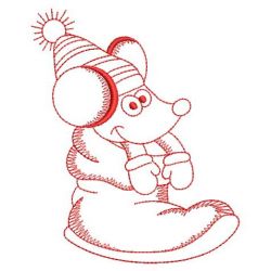 Redwork Christmas Mice 02(Lg) machine embroidery designs