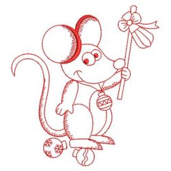 Redwork Christmas Mice 05(Sm) machine embroidery designs