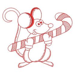 Redwork Christmas Mice 06(Md) machine embroidery designs