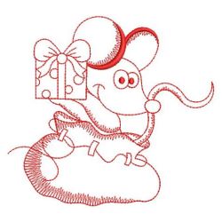 Redwork Christmas Mice 09(Md) machine embroidery designs