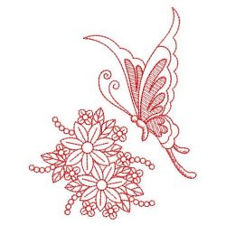 Redwork Dancing Butterfly(Sm) machine embroidery designs