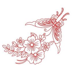 Redwork Dancing Butterfly 10(Lg)