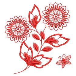 Redwork Fancy Flower 08(Lg) machine embroidery designs