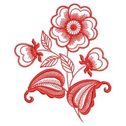 Redwork Fancy Flower 11(Md) machine embroidery designs