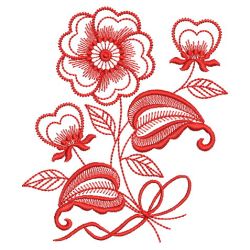 Redwork Fancy Flower 12(Sm) machine embroidery designs