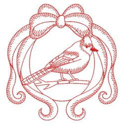 Redwork Christmas Birds 02(Md)