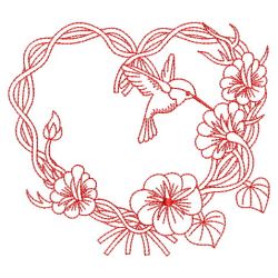 Redwork Hummingbirds 2 01(Lg) machine embroidery designs