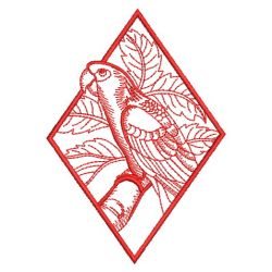 Redwork Parrot 3 01(Lg) machine embroidery designs