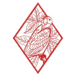 Redwork Parrot 3 07(Md) machine embroidery designs