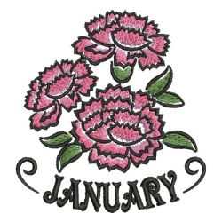 Flower Of The Month 1 machine embroidery designs