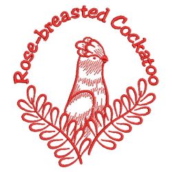 Redwork Parrots 1 04(Lg) machine embroidery designs