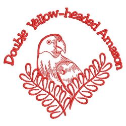 Redwork Parrots 1 05(Sm) machine embroidery designs