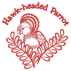 Redwork Parrots 1 08(Sm) machine embroidery designs