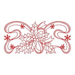 Redwork Ribbon Christmas 07(Md) machine embroidery designs