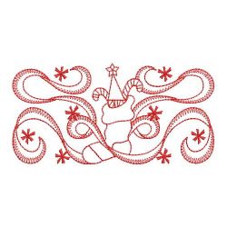 Redwork Ribbon Christmas 09(Md) machine embroidery designs