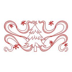 Redwork Ribbon Christmas 10(Md)