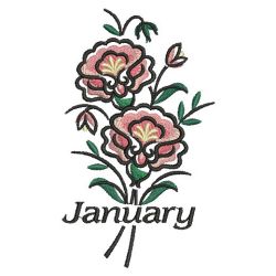 Flowers of the Month 4(Md) machine embroidery designs