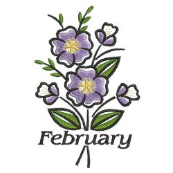 Flowers of the Month 4 02(Sm) machine embroidery designs