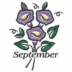 Flowers of the Month 4 09(Md) machine embroidery designs