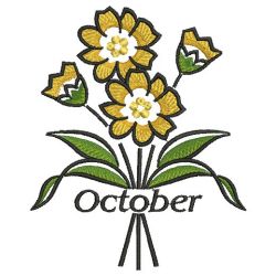 Flowers of the Month 4 10(Md) machine embroidery designs